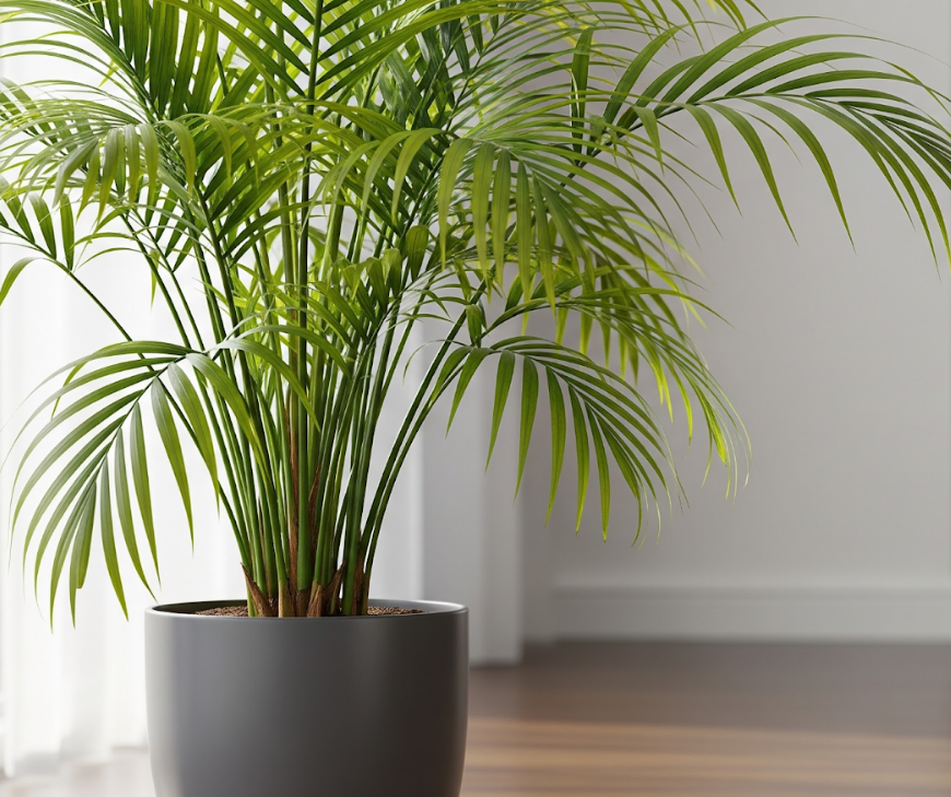 The Areca Palm is often called a natural humidifier